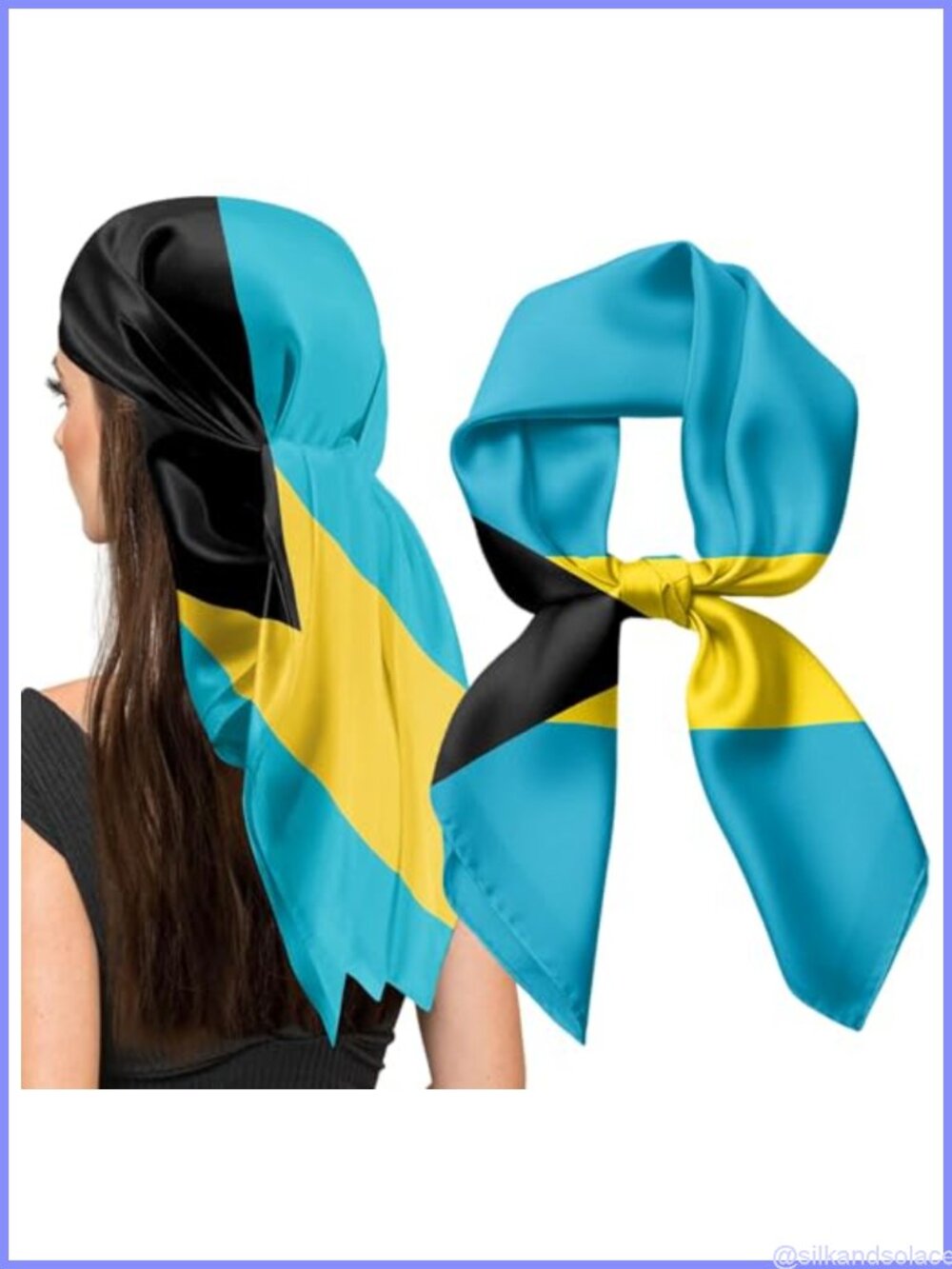 Satin Silk Square Scarf 27.5x27.5 Inch Head Scarf Bandana Neckerchief
